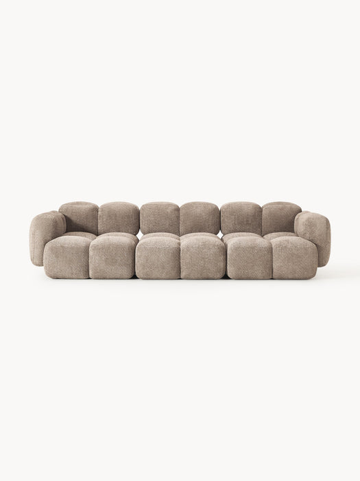Modular Teddy-Boucl Sofa Tayla 4-seater