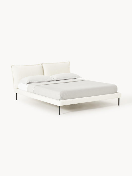 Upholstered Teddy Boucl Bed Amelia