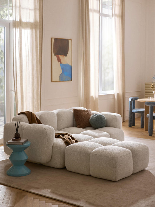 Boucl Modular Sofa Tayla 2-seater with Ottoman leftright