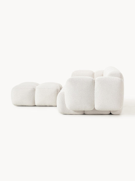 Boucl Modular Sofa Tayla 2-seater with Ottoman leftright