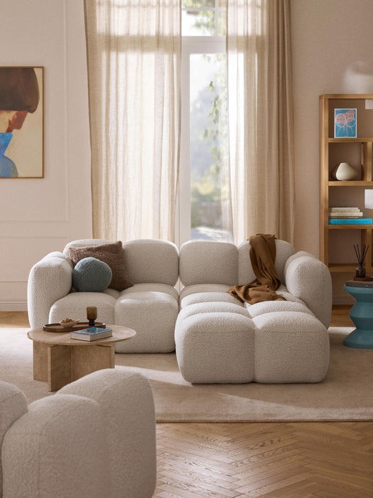 Boucl Modular Sofa Tayla 2-seater with Ottoman leftright