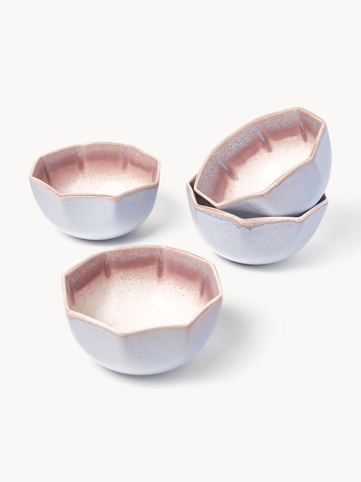 Handmade Bowls Vinci with Reactive Glaze Set of 4
