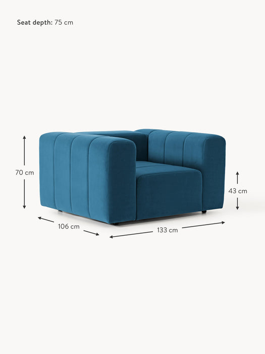Velvet Lounge Chair Lena