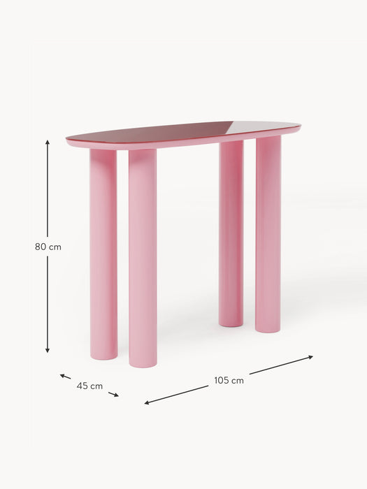 Console Table Beni with Glass Top