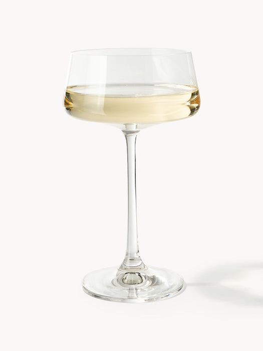 Gwenda Crystal Champagne Coupes, Set of 6