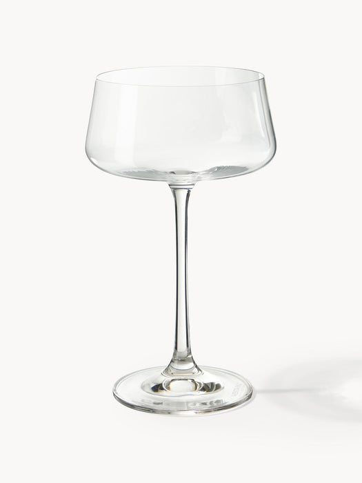 Gwenda Crystal Champagne Coupes, Set of 6