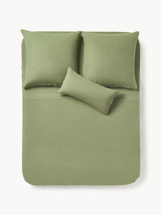 Airy Washed Linen Bed Sheet