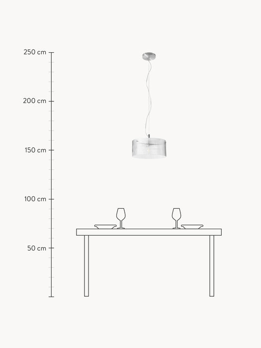 Ribbed Glass Pendant Light Emmi