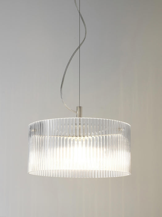 Ribbed Glass Pendant Light Emmi