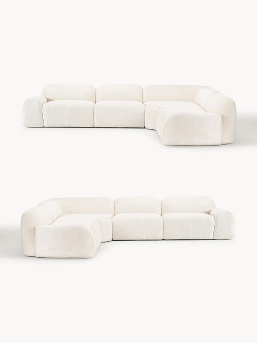 Modular Teddy Boucl Corner Sofa Wolke 4-seater