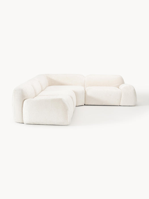 Modular Teddy Boucl Corner Sofa Wolke 4-seater