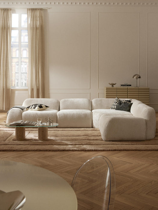 Modular Teddy Boucl Corner Sofa Wolke 4-seater