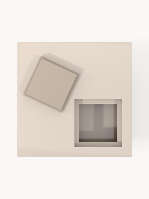 Square Coffee Table Alessa with Storage Space