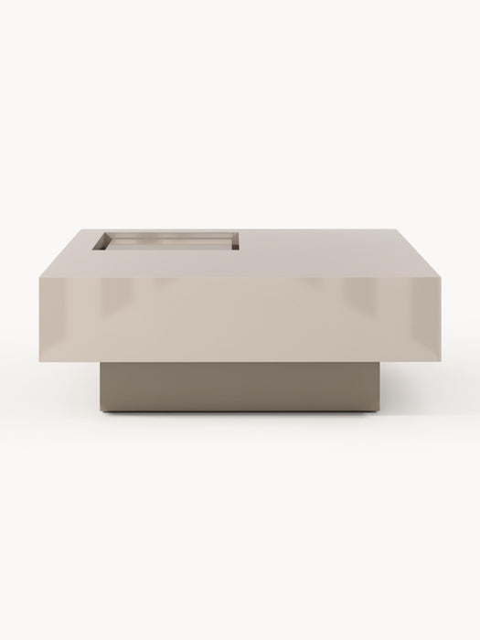 Square Coffee Table Alessa with Storage Space