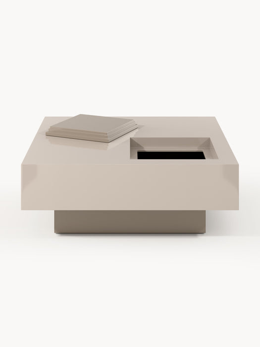 Square Coffee Table Alessa with Storage Space