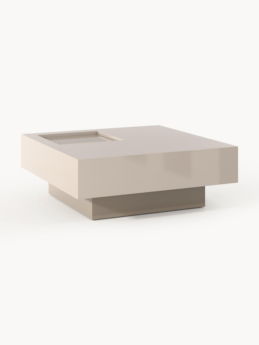 Square Coffee Table Alessa with Storage Space