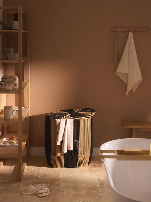 Gabe Handwoven Double Laundry Basket in Rope