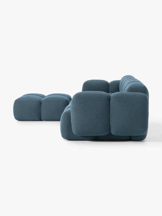Boucl Modular Sofa Tayla 4-seater with Ottoman leftright