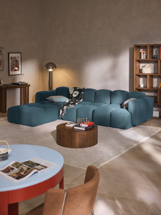 Boucl Modular Sofa Tayla 4-seater with Ottoman leftright