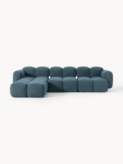Tayla Bouclé Modular Sofa (4-seater) with Ottoman (left/right)
