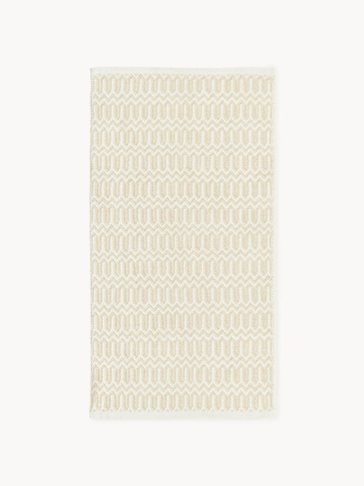 Hand-Woven Indoor & Outdoor Rug Rune with Geometric Pattern