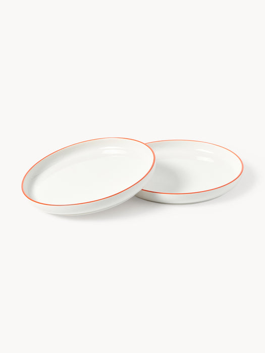 Porcelain Breakfast Plates Facile Set of 2