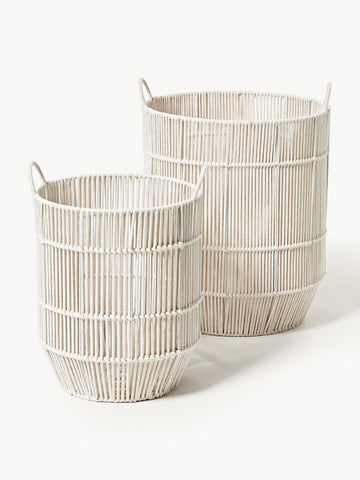 Gabe Handwoven Rope Laundry Baskets, Set of 2