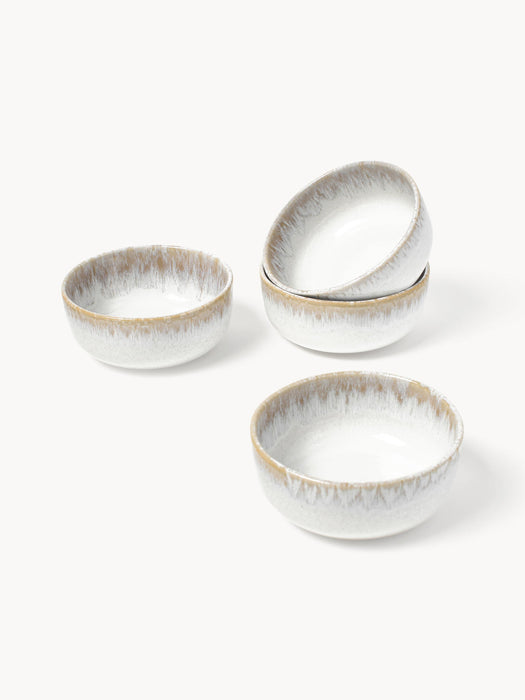 Danza Handmade Bowls with Reactive Glaze, Set of 4