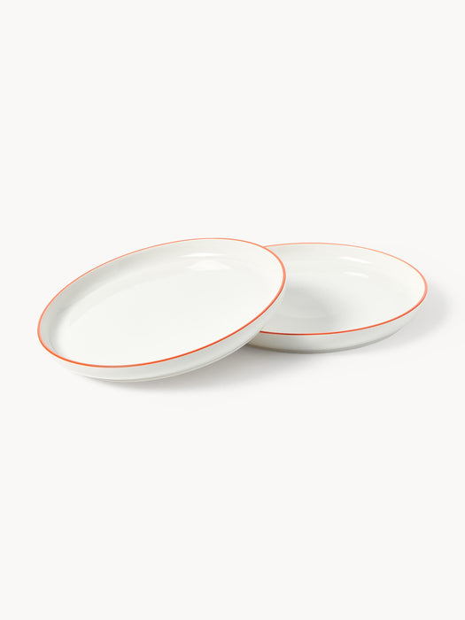 Porcelain Dinner Plates Facile Set of 2