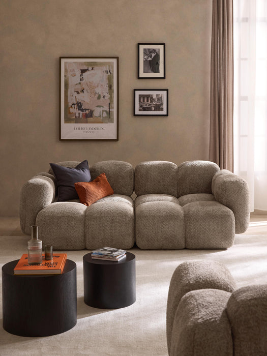 Modular Teddy-Boucl Sofa Tayla 2-seater
