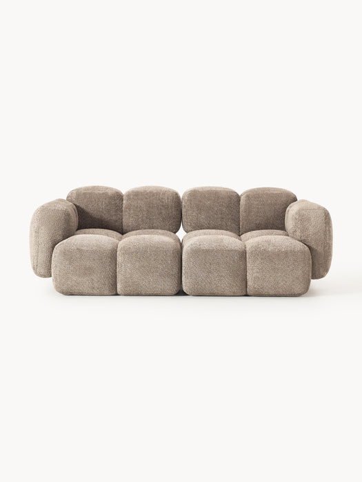 Modular Teddy-Boucl Sofa Tayla 2-seater