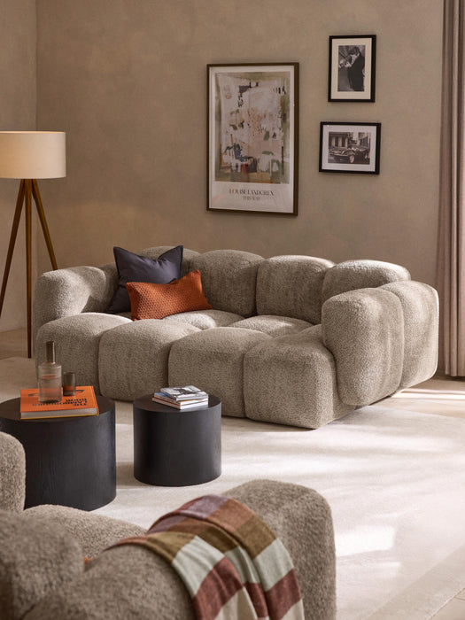 Modular Teddy-Boucl Sofa Tayla 2-seater