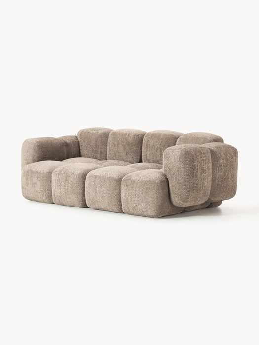 Modular Teddy-Boucl Sofa Tayla 2-seater