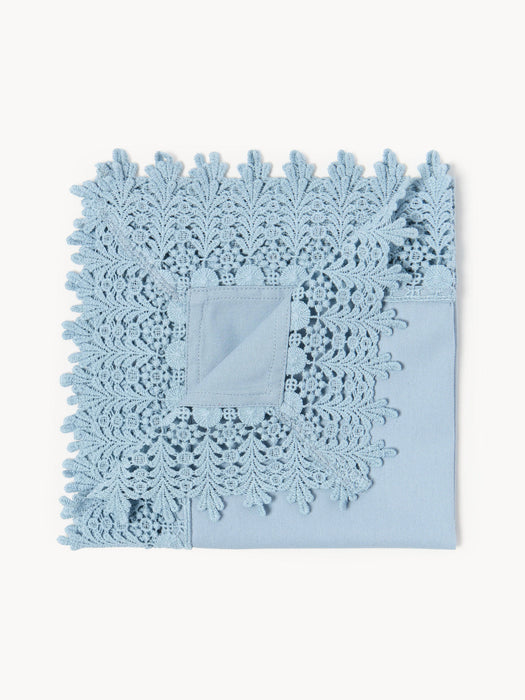 Cloth Napkins Flavia with Lace Trim, Set of 4