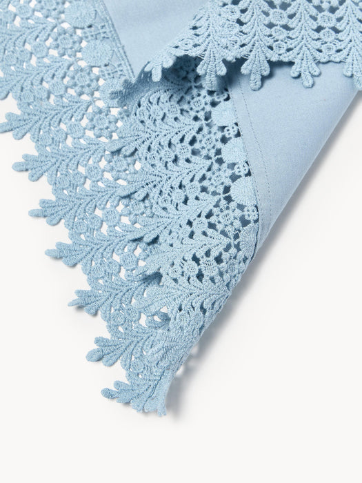 Cloth Napkins Flavia with Lace Trim, Set of 4