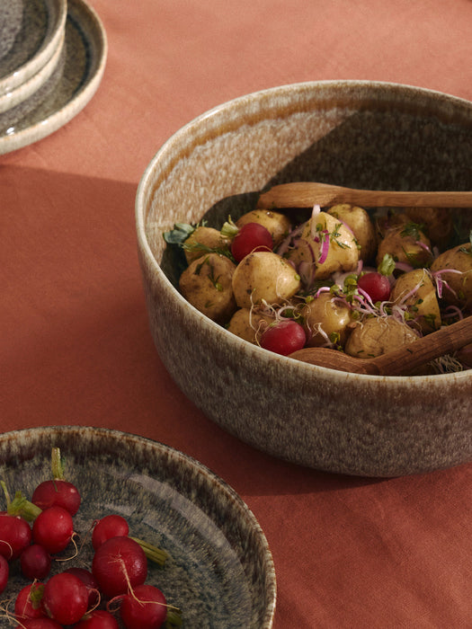 Danza Handmade Salad Bowl with Reactive Glaze