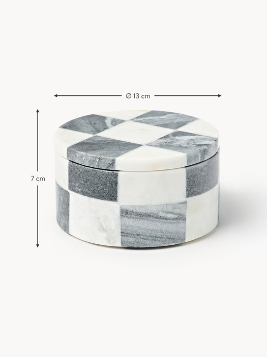 Crosby Studios Marble Jewellery Box Carreaux with Lid