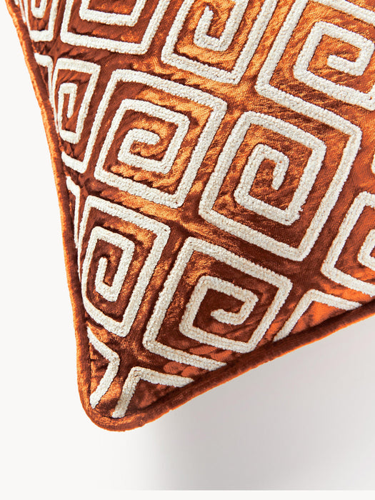 Solenne Velvet Cushion Cover with Chenille Embroidery