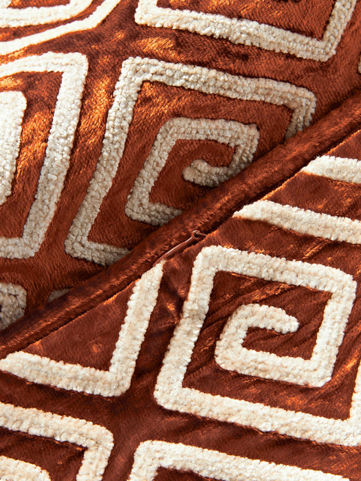 Solenne Velvet Cushion Cover with Chenille Embroidery