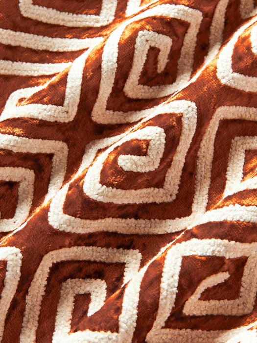 Velvet Cushion Cover Solenne with Chenille Embroidery