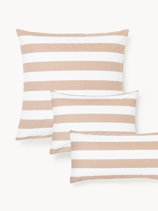 Striped Cotton Reversible Pillowcase Lorena