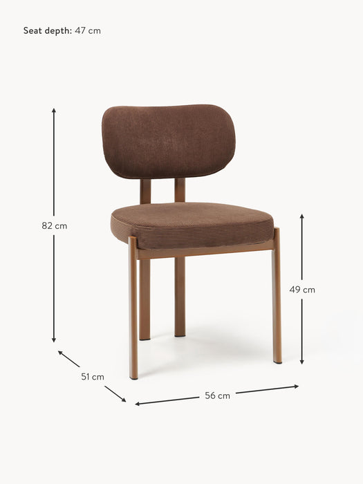 Upholstered Corduroy Dining Chair Adrien
