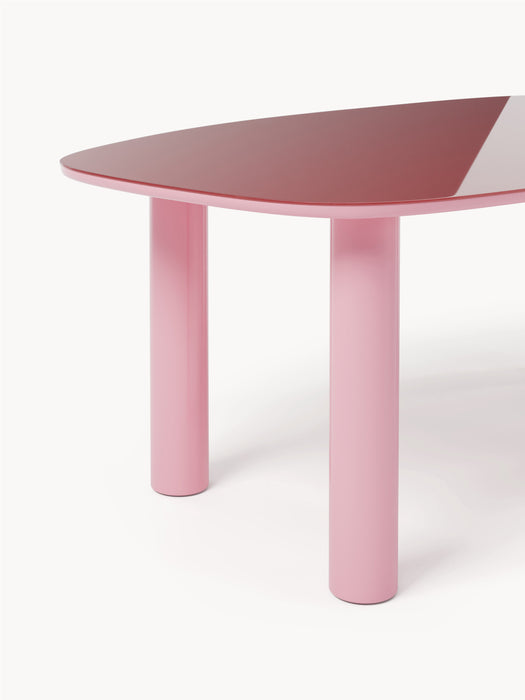 Organic Dining Table Beni with Glass Top 200x110 cm