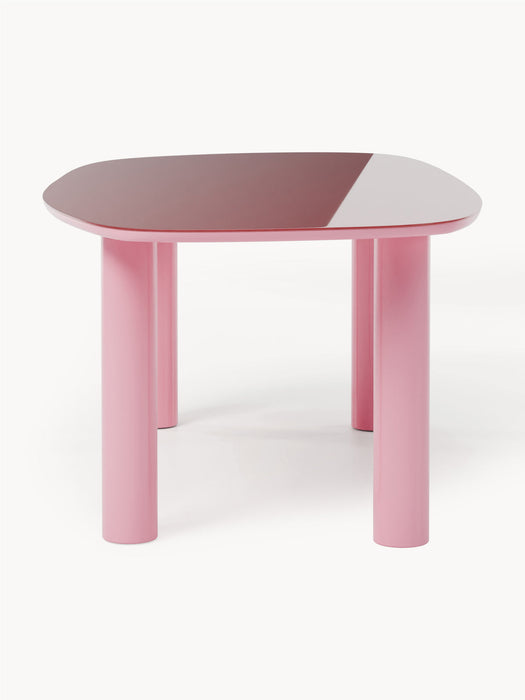 Beni Organic Dining Table with Glass Top, 200 x 110 cm