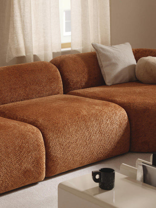 Modular Teddy Boucl Corner Sofa Wolke 4-seater