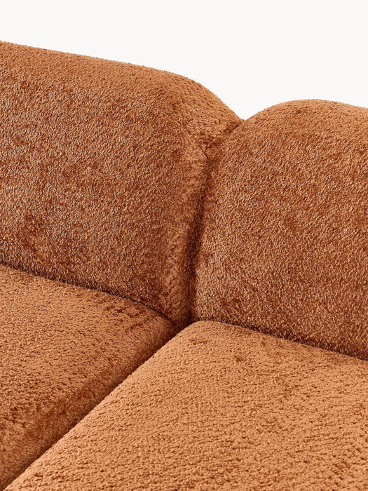 Modular Teddy Boucl Corner Sofa Wolke 4-seater