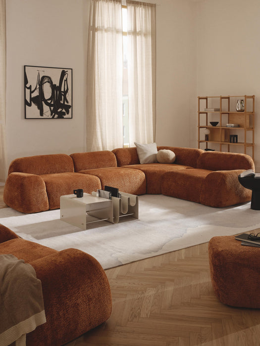 Modular Teddy Boucl Corner Sofa Wolke 4-seater