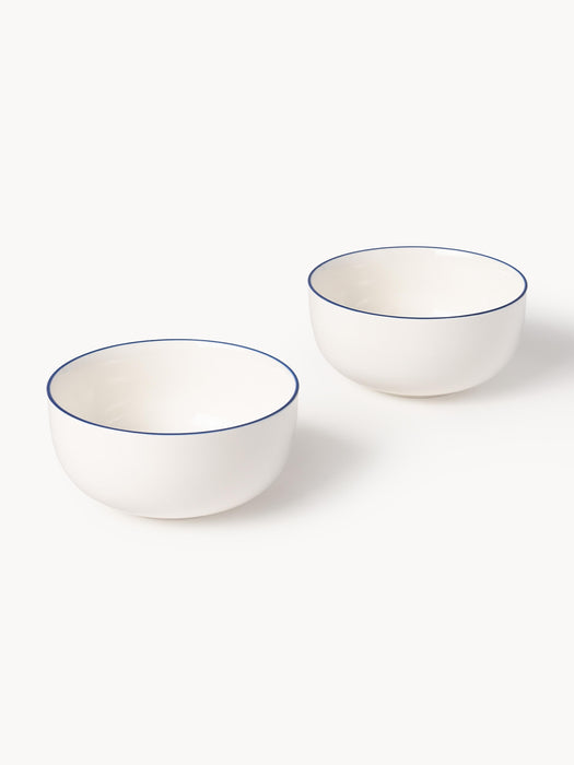 Porcelain Cereal Bowls Facile Set of 2