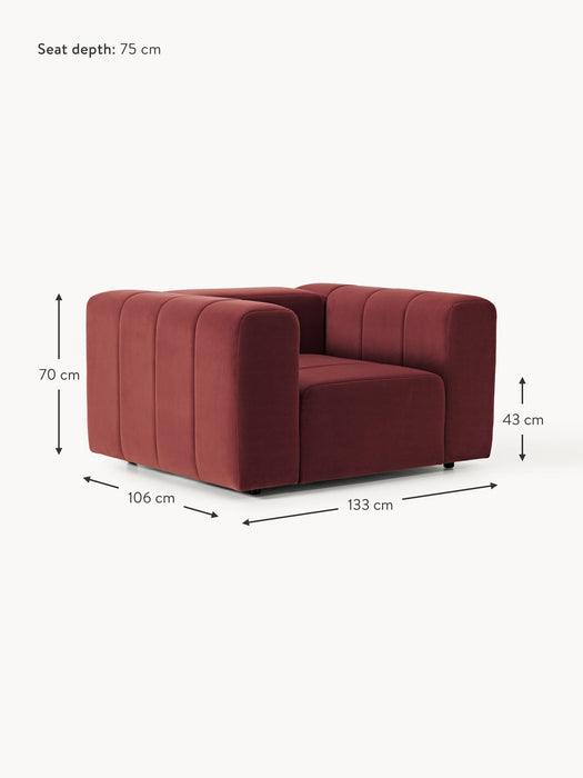 Velvet Lounge Chair Lena