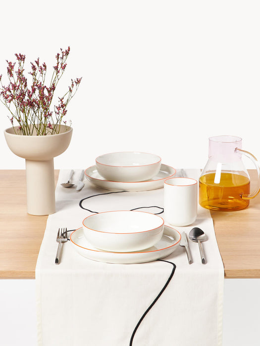 Sue Table Runner with Abstract Embroidery